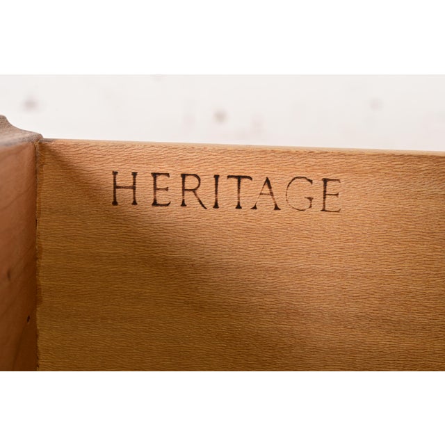 Brown Heritage French Regency Louis XVI Carved Walnut Gentleman's Chest or Linen Press, 1960s For Sale - Image 8 of 12