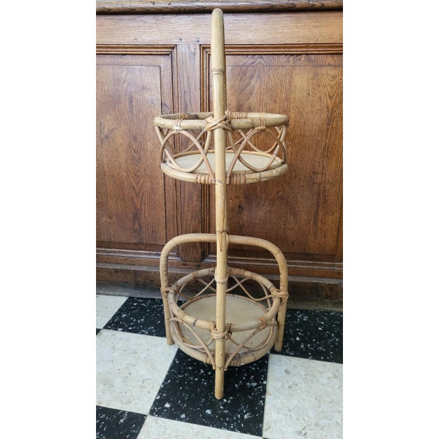 Serving / Portable Rattan Bar, 1960s For Sale - Image 4 of 6