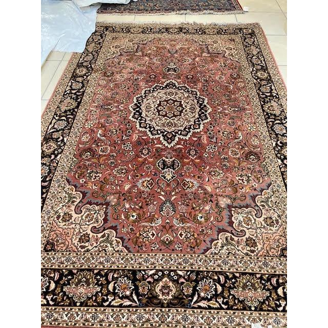 Wool pile genuine hand made very fine Persian Tabriz -