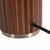 Wood Tambo Table Lamp - Dark Walnut Wood Finish, Weathered Brass, White Linen Shade For Sale - Image 7 of 12