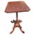 American 1940s Vintage American Empire Mahogany Rectangular Lyre Base Side Table For Sale - Image 3 of 9