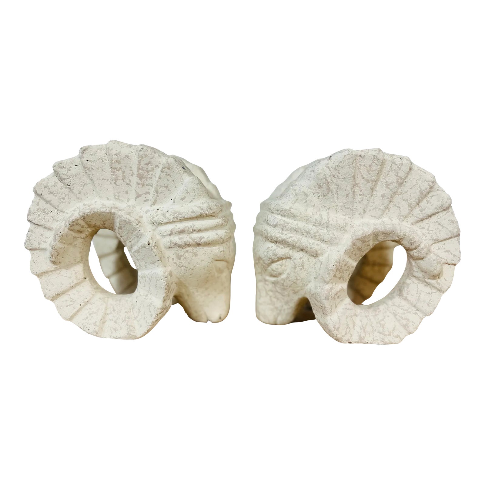 Midcentury Modern Rams Heads, a Pair | Chairish