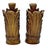 Large Pair of French Gilt Bronze Hoof & Acanthus Sabots, France, circa 1900 6" H x 2.5" W x 2.25" D Interior Measurements:...