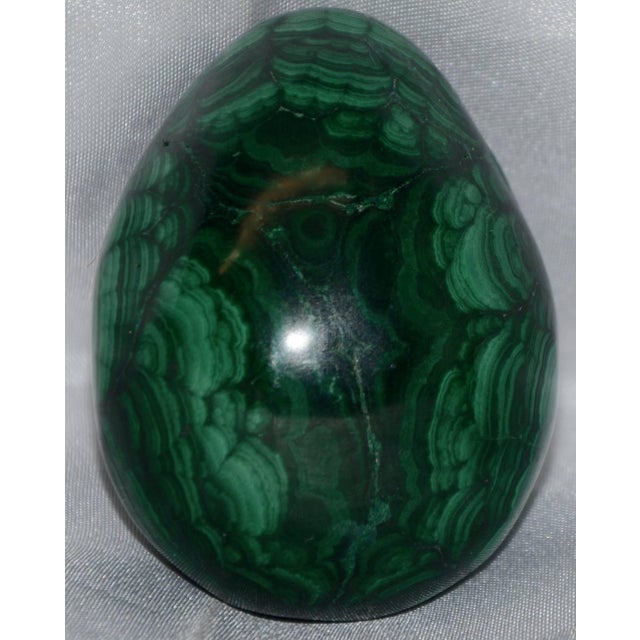 Mid-Century Modern Midcentury Green Malachite Egg For Sale - Image 3 of 7