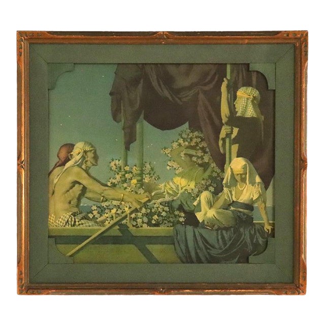 Large Antique Maxfield Parrish Print “Cleopatra” C1920 For Sale