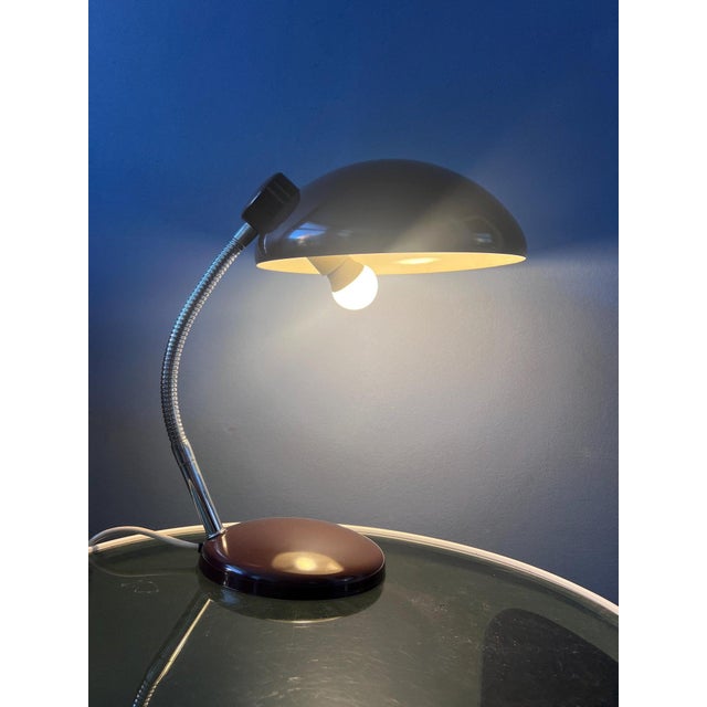 Large Mid-Century Brown Desk Lamp For Sale - Image 12 of 12