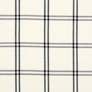 Sample - Schumacher Luberon Plaid Fabric in Black For Sale