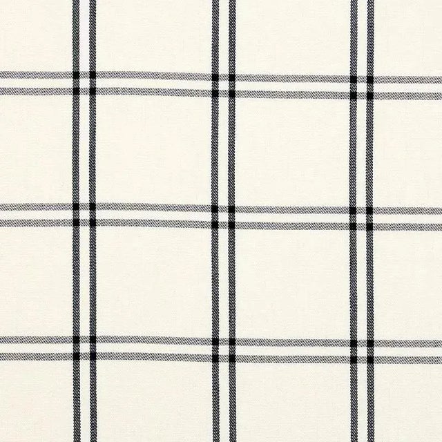 Sample - Schumacher Luberon Plaid Fabric in Black For Sale