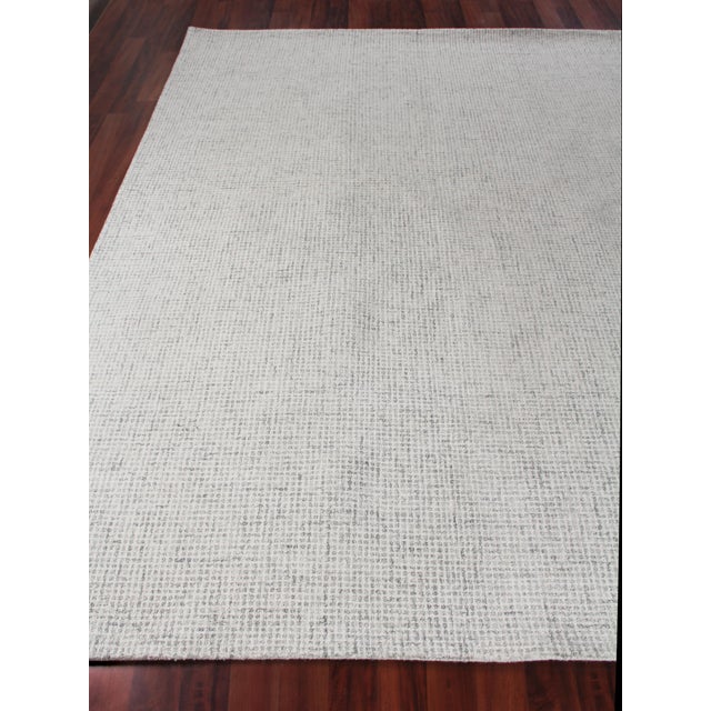 Exquisite Rugs Melbourne Hand Loom Wool & Cotton Gray - 10'x14' For Sale - Image 4 of 8