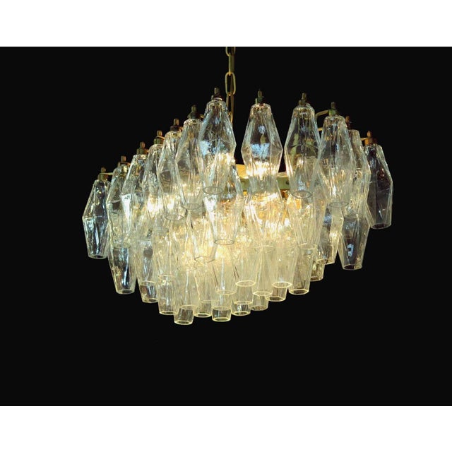Gold Murano Poliedri Chandeliers, 1970, Set of 2 For Sale - Image 8 of 18