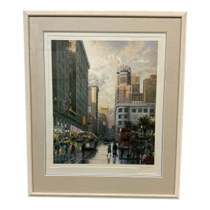 Circa 1990 Thomas Kinkade "San Francisco, Late Afternoon at Union Square", Signed