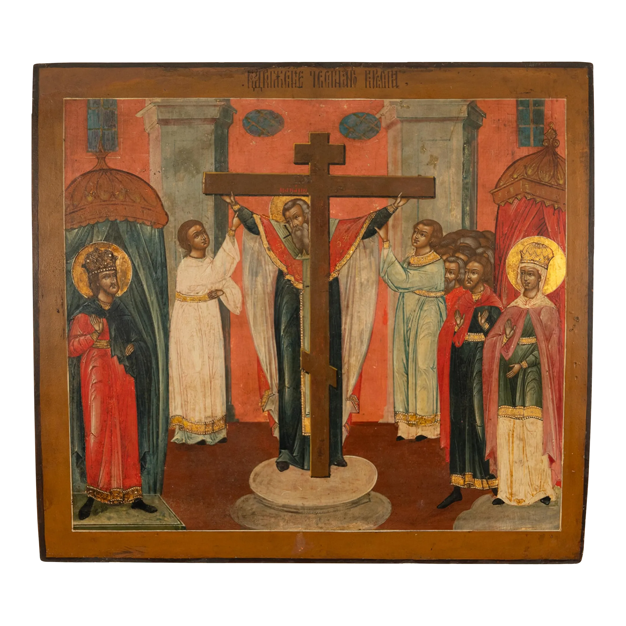 Antique Russian Orthodox Icon St. Helena & St. Constantine