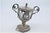 Glass Compote Dish with Embossed Silver Structure and Removable Lid, in Good conditions.