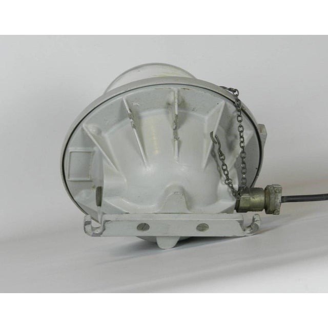 Metal Large Industrial Spinning Bulk Head Light from ATX Legrand, 1960s For Sale - Image 7 of 10