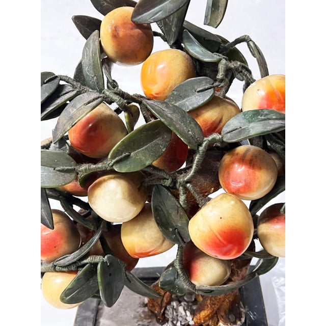 Vintage Chinese Jadeite Peach Bonsai Tree For Sale In New York - Image 6 of 6
