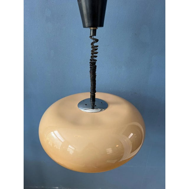 Space Age Ufo Mushroom Acrylic Glass Suspension Pendant Lamp For Sale - Image 6 of 11