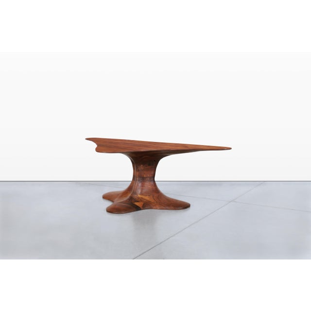 20th Century American Studio Craft Walnut Coffee Table For Sale - Image 9 of 13