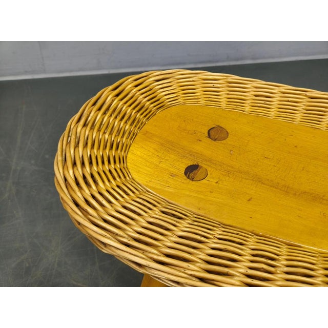 Rattan Side Tables by Jan Kalous for Uluv, 1970s, Set of 2 For Sale - Image 6 of 15