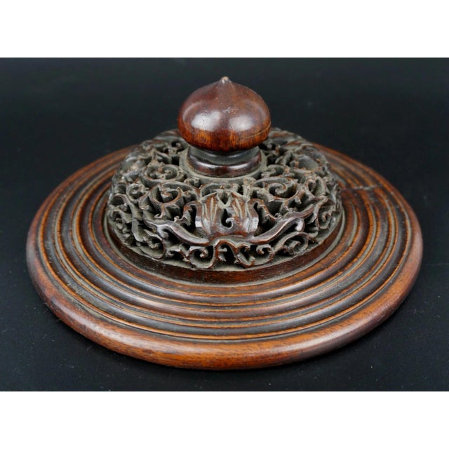 Antique Chinese Blue & White "Hundred Boys" Porcelain Vase With Wooden Cover (Kangxi Period) For Sale - Image 13 of 13