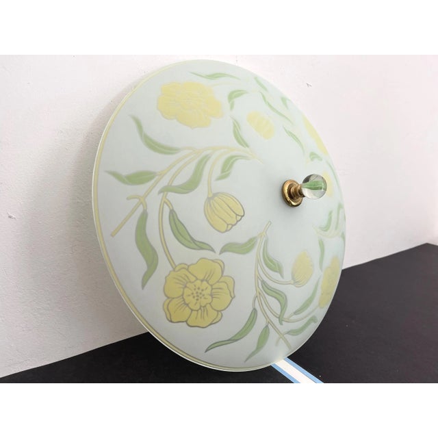 Arts & Crafts Floral Flush Light, C1940s For Sale - Image 13 of 18