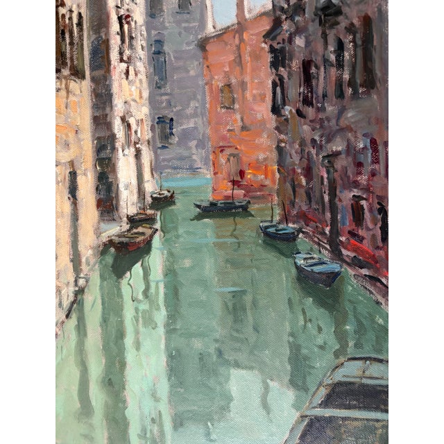 Green 1950s Italian Oil Painting by Guiseppe Marino (1916-1975), Framed For Sale - Image 8 of 12