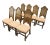 Set of 7 Antique Vintage Solid Walnut Rustic European Style Cane Back Dining Side Chairs For Sale - Image 13 of 13