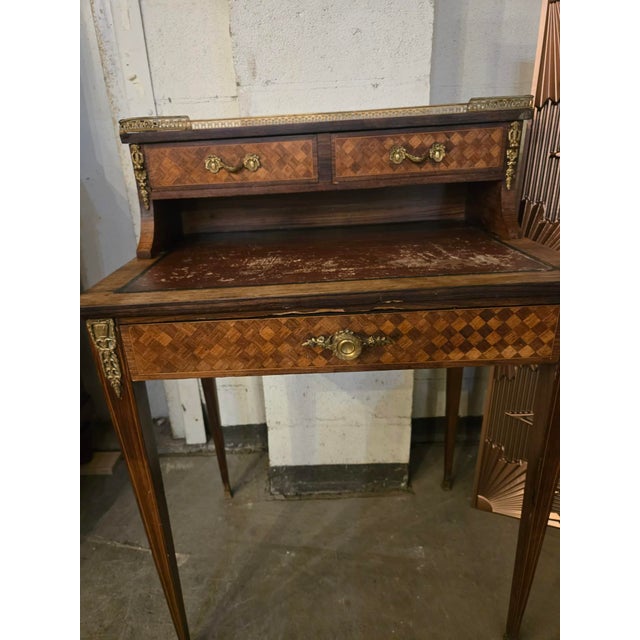 Late 19th Century Late 19th Century French Louis XVI–Style Bonheur Du Jour Writing Table For Sale - Image 5 of 8