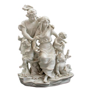 European Bisque Porcelain Group For Sale