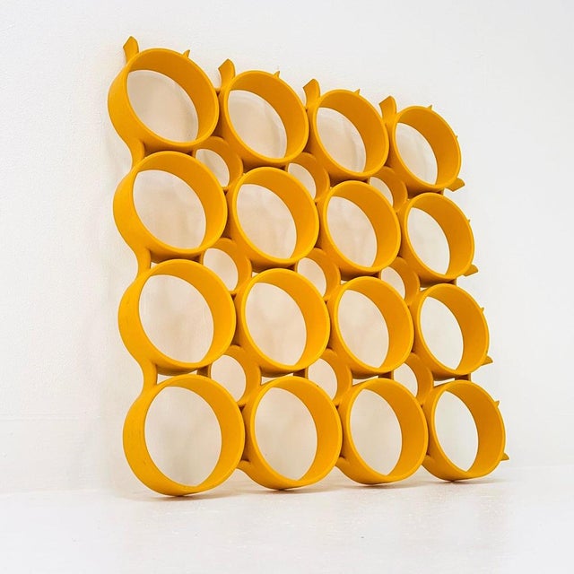 Space age Yellow Plastic Wall or Ceiling Panels Switzerland 1970s high quality cast plastic yellow panels in circulars...