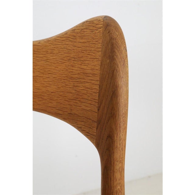 Danish Oak Chairs with Paper Cord by Arne Hovmand Olsen for Mogens Kold, 1970s, Set of 4 For Sale - Image 12 of 18