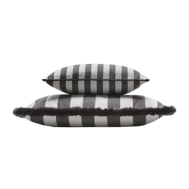 Early 21st Century Striped Outdoor Happy Cushion Covers from Lo Decor, Set of 2 For Sale - Image 5 of 5