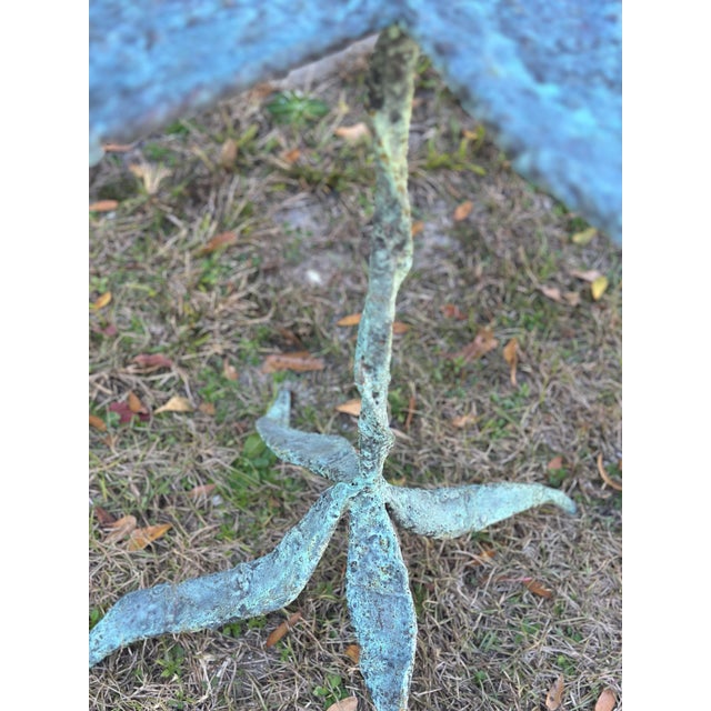 Boho Chic Hand Crafted Bronze Butterfly Drink Table For Sale - Image 3 of 7