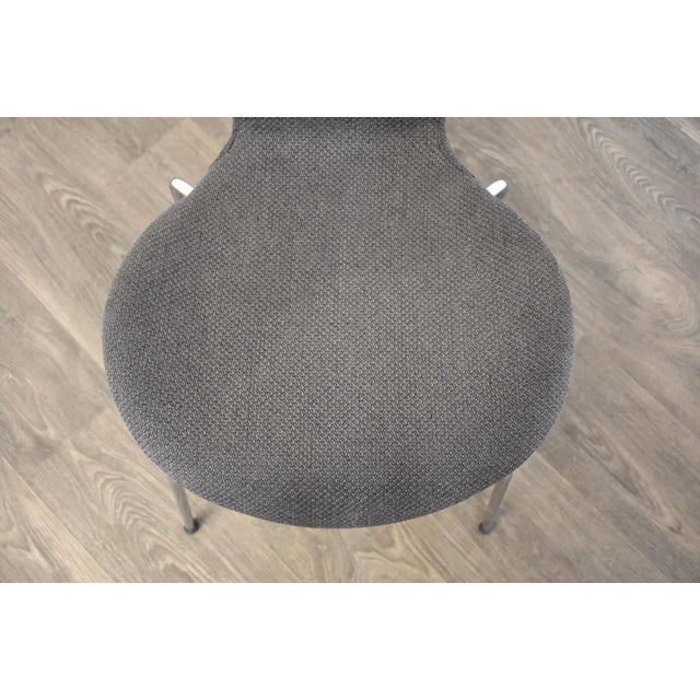1970s 1970s Grey Tweed and Chrome Modern Desk Chair For Sale - Image 5 of 10