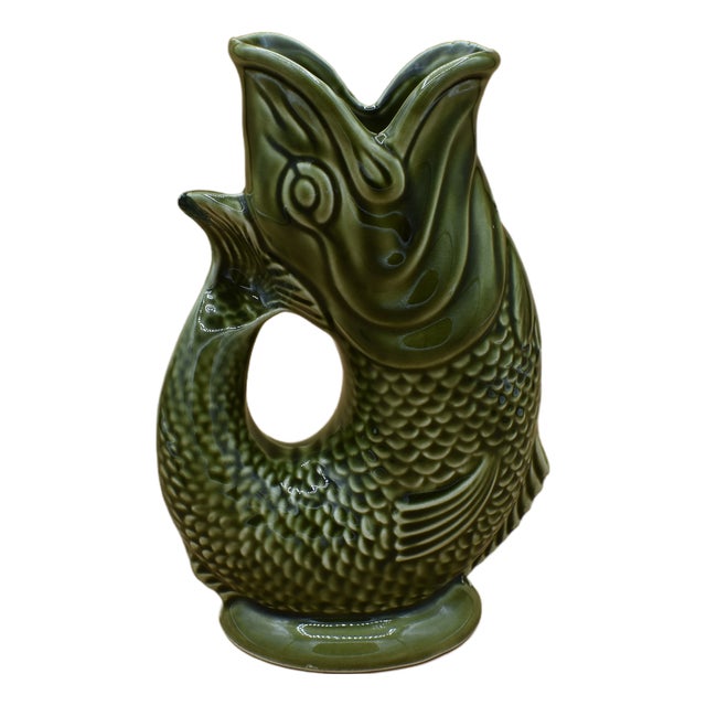 English Ceramic Fish Jug from Dartmouth, 1960s For Sale