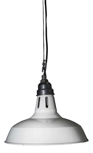 Domed Simplex Enamelled Pendant Lamp, 1960s
