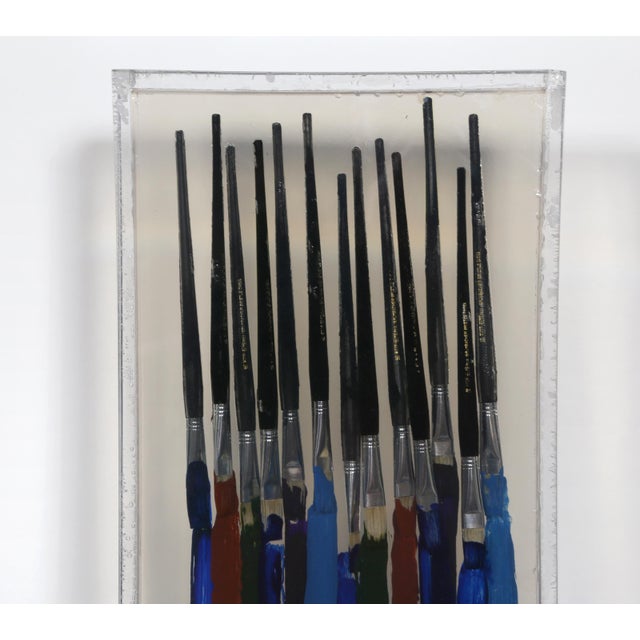 Paintbrushes I Arman Year: 1991 Paintbrushes and Oil Paint in Epoxy Resin Sculpture Edition: 20, AP 1/4 Size: 27 in. x 12...
