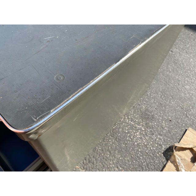 Metal Vintage Mid Century Art Metal Executive Desk For Sale - Image 7 of 13