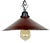 Industrial Dark Red Enamel Factory Pendant Lamp, 1960s For Sale - Image 17 of 17