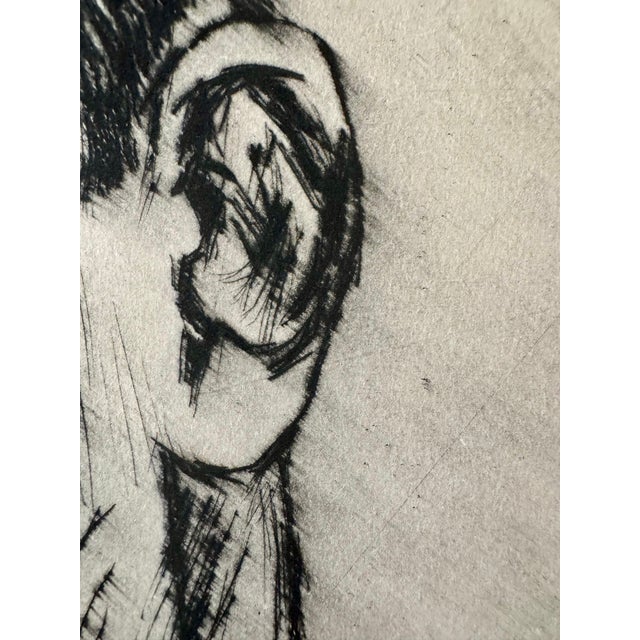 Paper LaVerne Krause “Fjpn” Francis J. Newton Portrait, 1970 Signed Etching, Edition 8/30 For Sale - Image 7 of 9