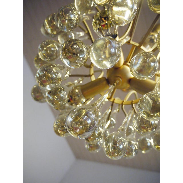 German Teardrop Chandelier in Murano Glass and Brass from Palwa, 1970s For Sale - Image 9 of 13