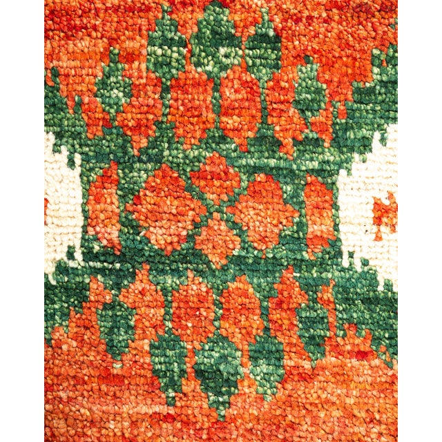 Traditional Modern Hand-Knotted Area Rug - Red , 6' 0" x 9' 1" For Sale - Image 3 of 8