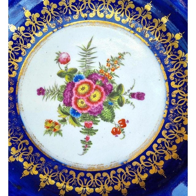 Antique Chamberlain Worcester Botanical Porcelain Dish, 1810 For Sale - Image 3 of 7