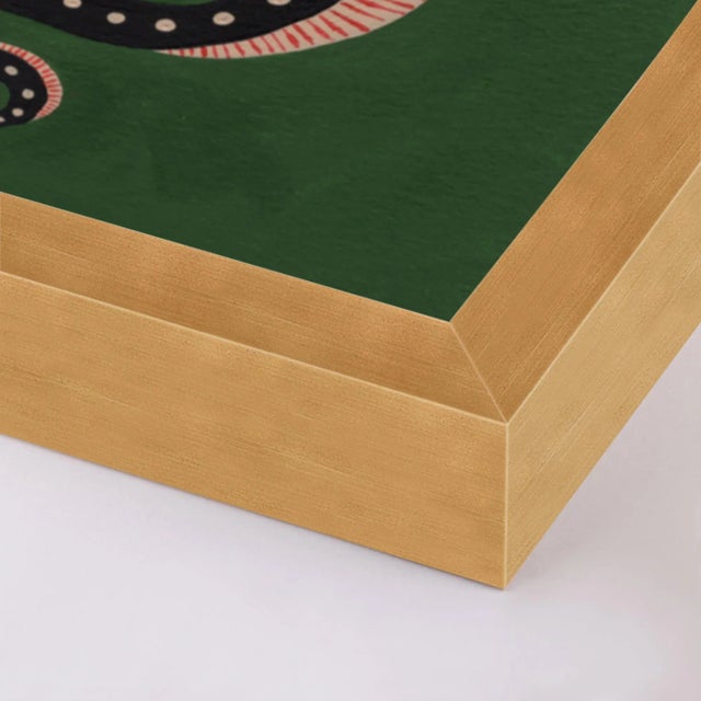 DESCRIPTION: Apple the Snake by Willa Heart in Gold Framed Paper, Small Art Print SPECIFICATIONS: Type: Framed Paper....