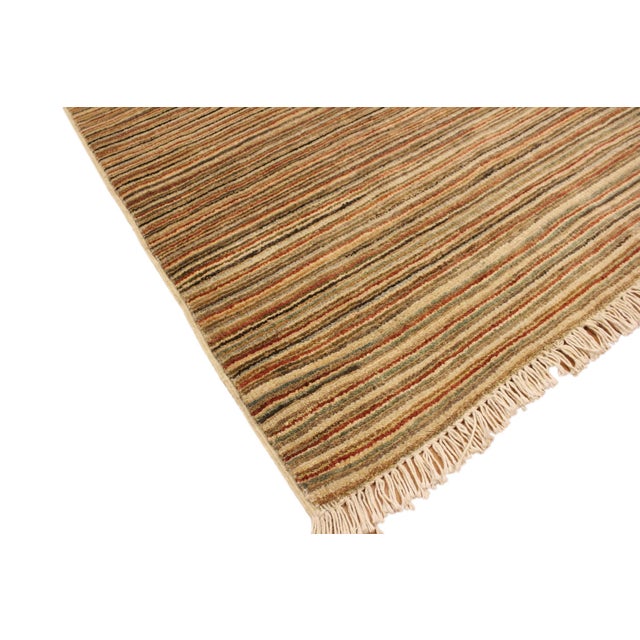 Contemporary Gabbeh Beige/Rust Wool Rug - 3'1'' X 5'1'' For Sale - Image 4 of 10