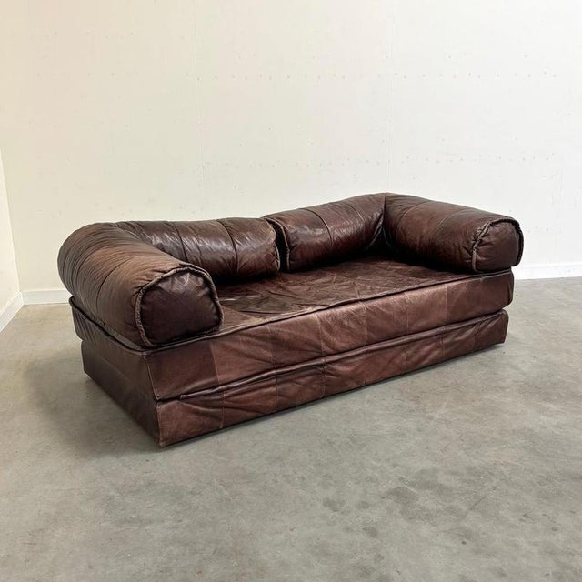 Vintage Leather Sofa or Daybed, 1970s For Sale - Image 5 of 16