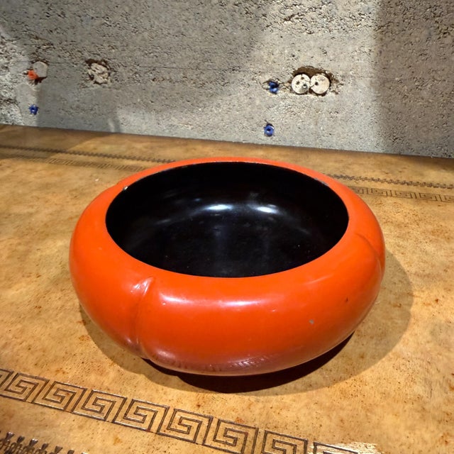 Japanese Lacquerware Bowl/Tea Caddy Persimmon Shape Nishimura Shoun For Sale - Image 13 of 13