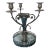 Late 20th Century Godinger Silverplate Centerpiece With Mirrored Base, Candle Holders, and Vase For Sale