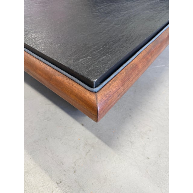 Craft Associates 1960s Adrian Pearsall Sectional Sofa with Slate Ends Reupholstered in Wool Gray Flannel For Sale - Image 4 of 12