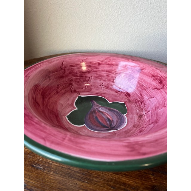 Mamma Ro’s Pottery in Italy Frutti Di Tonja Deep Serving Bowl For Sale In Dallas - Image 6 of 6