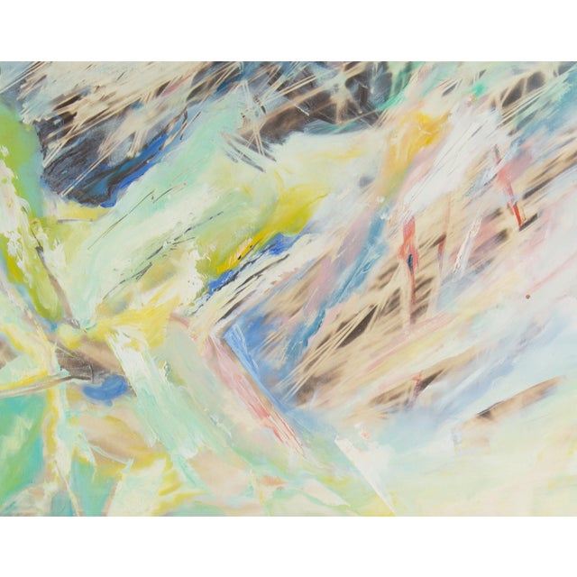 1990s 1990 “Winterhill” Abstract Oil Painting by Cristina Beach For Sale - Image 5 of 8